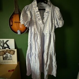 Crown & Ivy Striped Ruffle Midi Dress- lovely Easter dress 🐣✝️